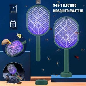 Pest Control Swatter Powerful USB Rechargeable Fly Killer Trap Zapper Mosquito Killing Purple Lamp Seduction High Quality Sleep Tool 0129