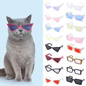 Dog Apparel Fashion Pet Glasses Funny Triangle Frames Mirror Square Little Cat Sunglasses For Pography Accessories