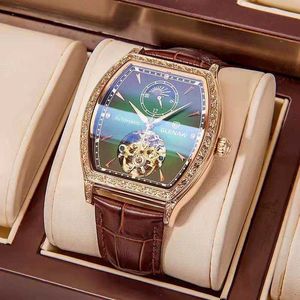 2022 fashion Luxury Mens Fully Automatic Mechanical Watch Hollowed Luminous Business high quality Man Watches relogio masculino 0115