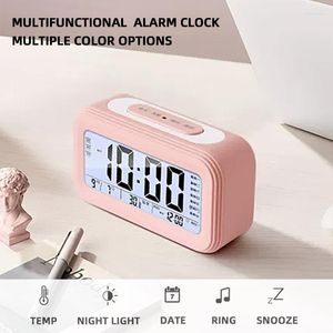 Wristwatches LED Digital Alarm Clock Backlight Snooze Mute Calendar Desktop Electronic Table Clocks