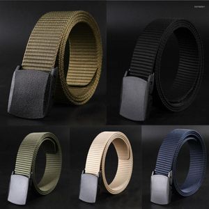 Belts Wild-Men-Canvas-Belt-Hypoallergenic-Metal Free-Plastic-Automatic-Buckle Wild-men's Canvas Belt Metal Automatic Buckle Nylon