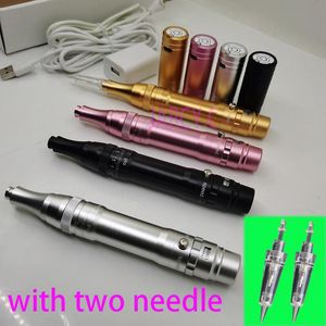 Tattoo Guns Kits Wireless Permanent Makeup Machine For Powder Or Ombre Brows Hair Stroke Shading Eyebrows Pink PMU Pen With Bayonet Needle
