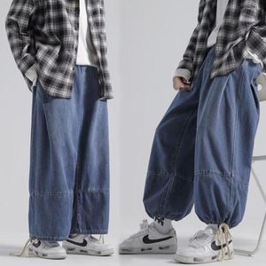 Męskie spodnie wiosna jesień plus wielkość modna marka dżinsy amerykańskie retro umyte luźne proste swobodne japońskie ulice