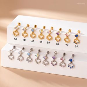 Brincos de garanhão 1 peça Coração Dangle for Women 2023 Trend Korean Jewelry Farão Piercing em aço inoxidável Adolescentes