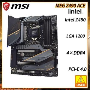 Anakartlar LGA 1200 Oyun Anakartı MSI MEG Z490 ACE DDR4 128GB Intel PCI-E 4.0 SATA III M.2 USB3.2 ATX 10. Gen Çekirdek CPU'lar için
