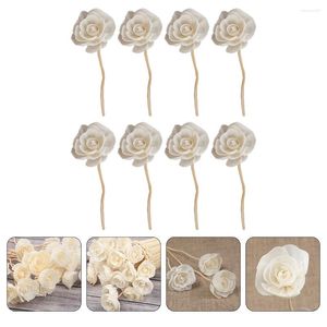 Decorative Flowers Diffuser Sticks Reedflower White Home Stick Inch Office Bathroom Fragrance Reeds Oil