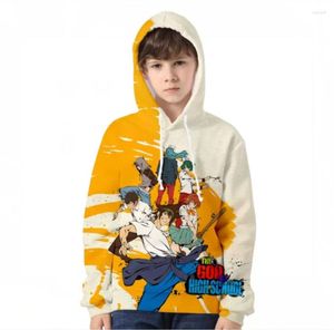 Men's Hoodies Novelty 3D The God Of High School Kids Children Sweatshirts Casual Red And White Pullover Teenage Tops