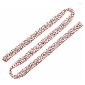 Belts 1Yard Bling Bridal Rhinestone Appliques Crystal Trim With Pearls For Iron On Sew Wedding Dress DIY Belt And Sash