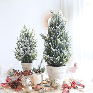 Christmas Decorations Mini Artificial Falling Snow Ins Tree Noble Pine Small Desktop Window Display For Home Navidad