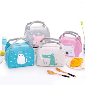 Storage Bags Thermo Lunch Bag Cartoon Food Thermal Cooler Kids Box Container Organizer For Picnic