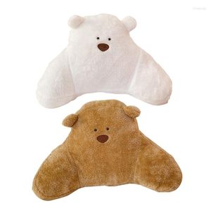 Pillow 2023 Cute Bear Seat Back Waist Polyester Cartoon For Home Bedroom Dormitory Office Car Use