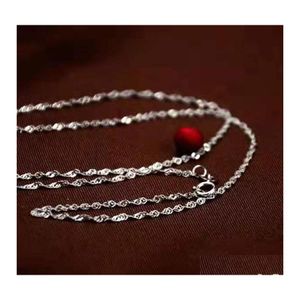 Chains 10Pcs Water Waves 1.2Mm 925 Sterling Sier Necklace 1630 Sh540 Q2 Drop Delivery Jewelry Necklaces Pendants Dhygt