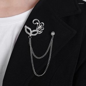 Brooches 2023 Mask Brooch Cool Bar Men And Women Pin Accessories High-End Fashion Jacket Decorative Corsage Wholesale