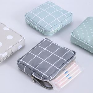 Storage Boxes Outdoor Multifunction Travel Cosmetic Bag Zipper Girls Mini Sanitary Napkins Makeup Lipstick Coin Organizer Pouch Bags