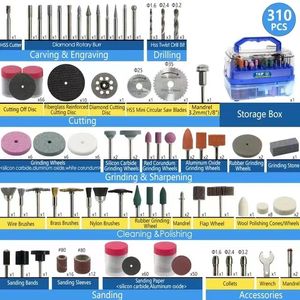 310pcs Mini Drill Accessories Kit sive Rotary Tool Accesorios Bits Blades Discs Set for Dremel Sanding Cutting Grinding