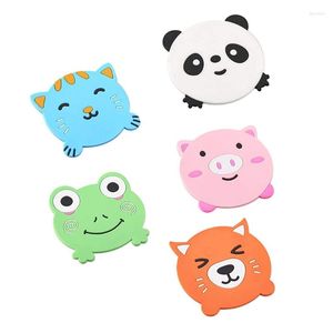 Table Mats Cartoon Animal Shaped Placemat Silicone Mug Coasters For Dining Drink Tea