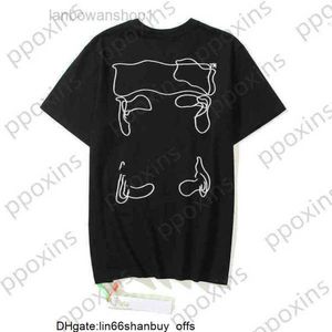 T-shirts voor heren offs White New Street Fashion Brand Star met korte mouw t-shirt bedrukte letter x de back printhsvq j9st
