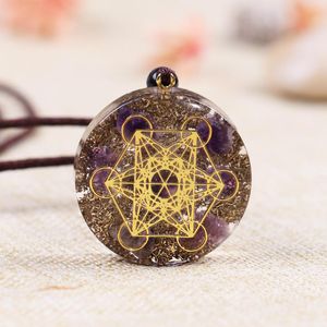 Pendant Necklaces Orgone Crystal Stones Chakra Reiki Healing Energy Necklace Resin Crafts Natural Ornament