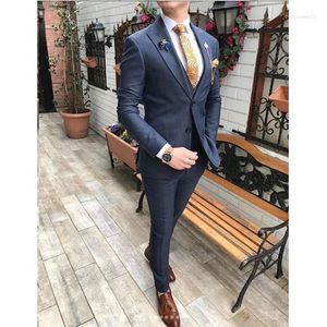 Herrenanzüge 2023 Kostüm Homme Grey Groomsmen Bräutigam Tuxedos Herren Hochzeitskleid Mann Jacke Blazer Prom Abendessen (Jacke Hose Krawatteweste)