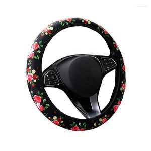 Coprivolante Coprivolante per auto fiore di moda Senza anello interno Stile rosa Donna Ragazza Bella carina Protezione per la barra della mano Decorazione interna