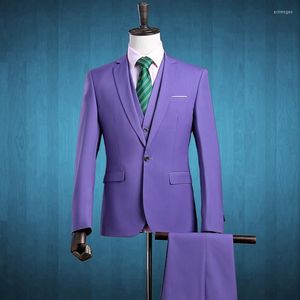 Abiti da uomo Completo da uomo Completo da uomo Slim Fit Blazer 3 pezzi Custom Made Sposo Matrimonio Abbigliamento formale Costumi stile business Classico