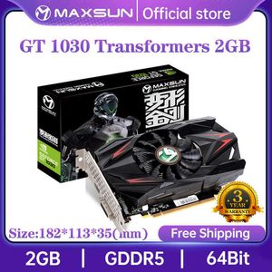 Maxsun GeForce GT 1030 Transformers 2GB DDR5 Graphic Card Nvidia GPU Desktop Video Card Gaming VGA/DVI PCI Express X4 Full New