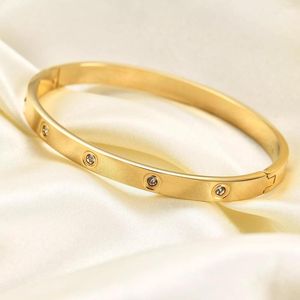 Bangle Lovers Donna Uomo Coppia Bracciali con polsini in acciaio inossidabile Coreano Kpop Zirconia Gioielli Bracciale regalo per uomo Donna