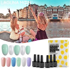 Nail Gel Lagunamoon 6st Polish Set 8ml UV LED Semi Permanent Lamp Enamel Lacquer Lack Gellak Arts