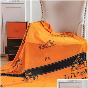 Blankets Home Four Seasons Sofa Bed Sheet Office New Designer Warm Throw Flannel Blanket 150X200Cm Drop Delivery Garden Text Dh6G2