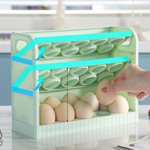 Lagerung Flaschen Flip-Typ Gute Große Kapazität Eier Rack Handheld Container Abnehmbare Für Küche