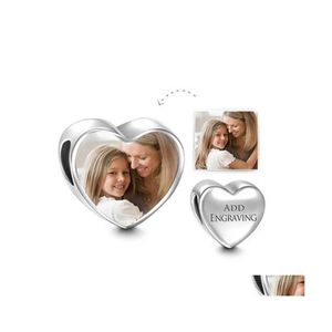 Чары 925 Sier Bracelet Love Heart Heart из нержавеющей стали оригинально