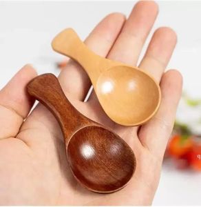 Small Wooden Salt Spoons Solid Wood Condiments Spoon Handmade Honey Teaspoon Seasoning Sugar Coffee Tea Jam Mustard Ice Cream new