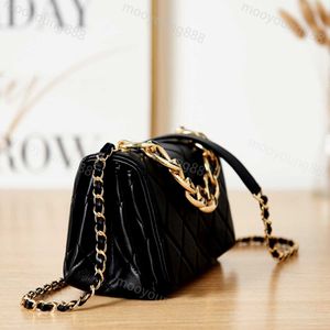 Top Tier Quality Designer 23cm Lambskin Quilted 3 Layers Flap Bags Women Real Leather Purses Classic Crossbody Shoulder Black Chain Bag