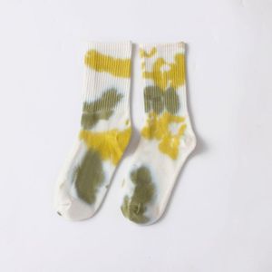 Men's Socks Color Harajuku Multi Streetwear Tie Dye Hip Hop Fashion Casual Men Women Skateboard Cotton