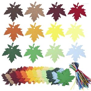 Dekorative Blumen Ahorn-Herbstblätter-Tag-Blatt-Papieranhänger mit Schnur Dankeschön-Geschenk-Namens-Leerkarten für Herbst-Erntedankfest