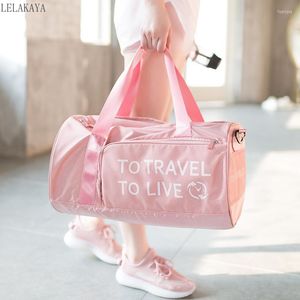 Worki Duffel Women Oxford Waterproof Gym Fitness Torba jogi mokra i separacja separacji pakiet treningowy duża pojemność torebka podróżna