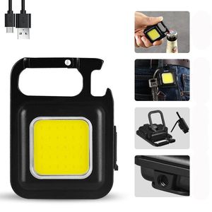 Torce elettriche Torce 1 pz Mini LED portatile USB ricaricabile luce da lavoro 800 lumen portachiavi luminoso per cavatappi da campeggio esterno