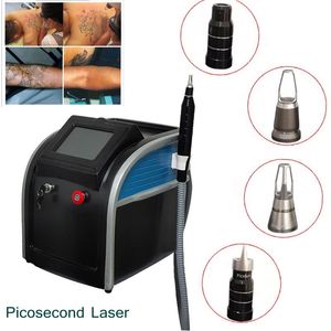 Profesjonalny pikosekundowy laserowy maszyna przenośna YAG Laser Tatuaż usuwanie węgla skórki czarne lalki leczenie wyposażenie kosmetyczne