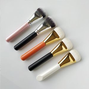 メイクアップブラシのプロの手作りSaikoho Goat Hair Synthetic Fiber Multi-Task Contour Blush Foundation Brush Make Up