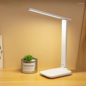 Table Lamps 6000mAh Led Desk Lamp 3 Color Dimmable Touch Foldable Bedside Reading Eye Protection USB Chargeable Night Light