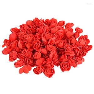 Dekorativa blommor 500st nallebjörn av rosor 3,5 cm pe skum rose huvud konstgjord blomma hem krans bröllop valentiner dag diy gåva