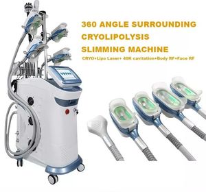 Çok fonksiyonlu 5in1 kriyo Zayıflama Dondurucu Tech Serin Lipoliz Yağ Dondurucu Liposuction Makinesi kavitasyon RF LIPO Vücut Zayıflama Yağ Kaybı Ekipmanı