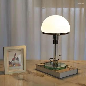 Table Lamps Nordic Bedroom Living Room Coffee Study Decoration Retro Milk White Glass Lampshade Indoor Desk Lighting Fixture