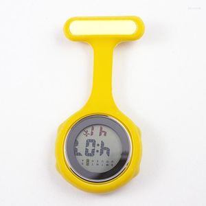 Pocket Watches Round Glass Mirror Fashion Casual Silicone Electronic Luminous Calendar Jelly Watch