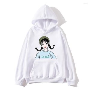 Erkek hoodies harajuku çift sweatshirt sevimli karikatür örgü kız baskı bayanlar hoodie moda sokak giymek erkek kazak ceket