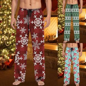 Herrenhose, lässiger Weihnachts-Pyjama für Herren, mit Kordelzug und Taschen, 6 Memory-Schaumstoff