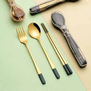 Dinnerware Sets 3pcs/set Baby Teaspoon Spoon Feeding Fork Knife Utensils Set Stainless Steel Kids Learning Eating Habit Children