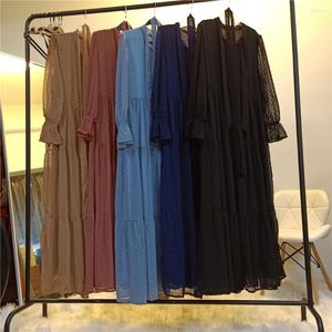 Abbigliamento etnico Caftano Dubai Abaya Turchia Abito Hijab Islam Caftano Abiti estivi turchi Saudi Gamis Musulmano Wanita Ramadan Abayas per le donne