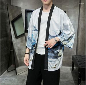 Männer Jacken 2023 Männer Casual Streewear Sommer Lose Chinesischen Stil Mode Männliche Offene Stich