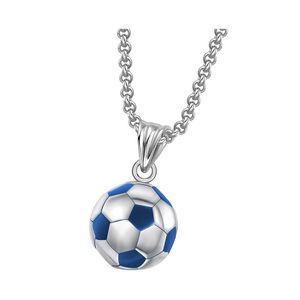 Anhänger Halsketten Mode Edelstahl Fußball Halskette Männer Fußball Frauen Sportlicher Schmuck Geschenk Drop Lieferung Anhänger Ot2Ku